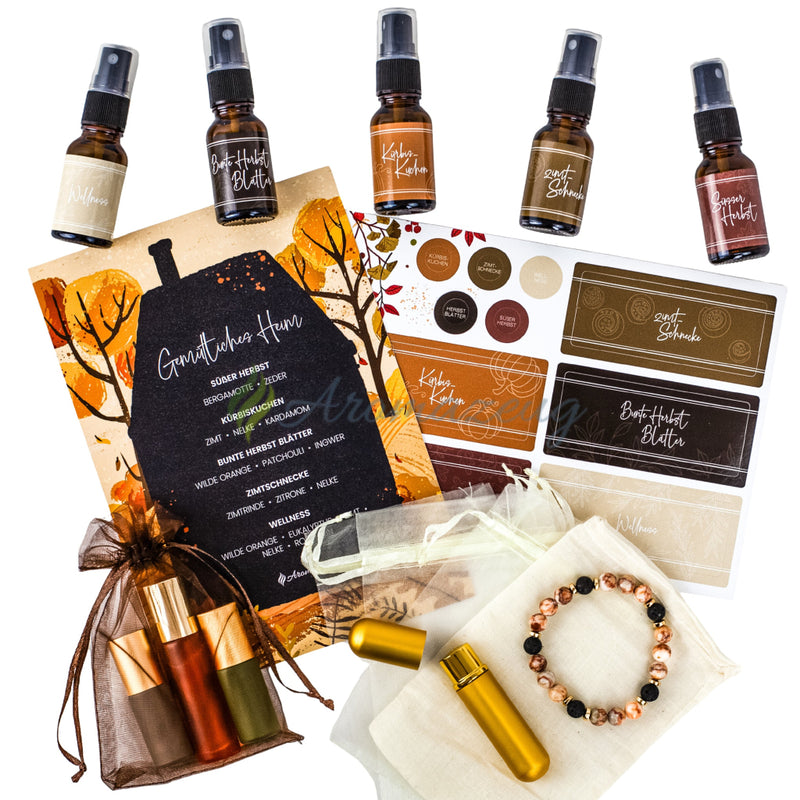 Laden Sie das Bild in Galerie -Viewer, Gemütliches Heim Mega Herbst-Set Inkl. Inhalierstift Diffuserarmband Uvm. Zubehör
