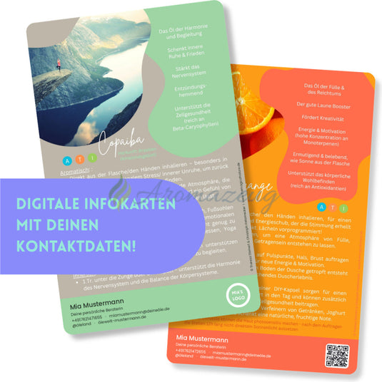 DROPS OF MAGIC - Personalisierte digitale Infokarten zu ätherischen Ölen