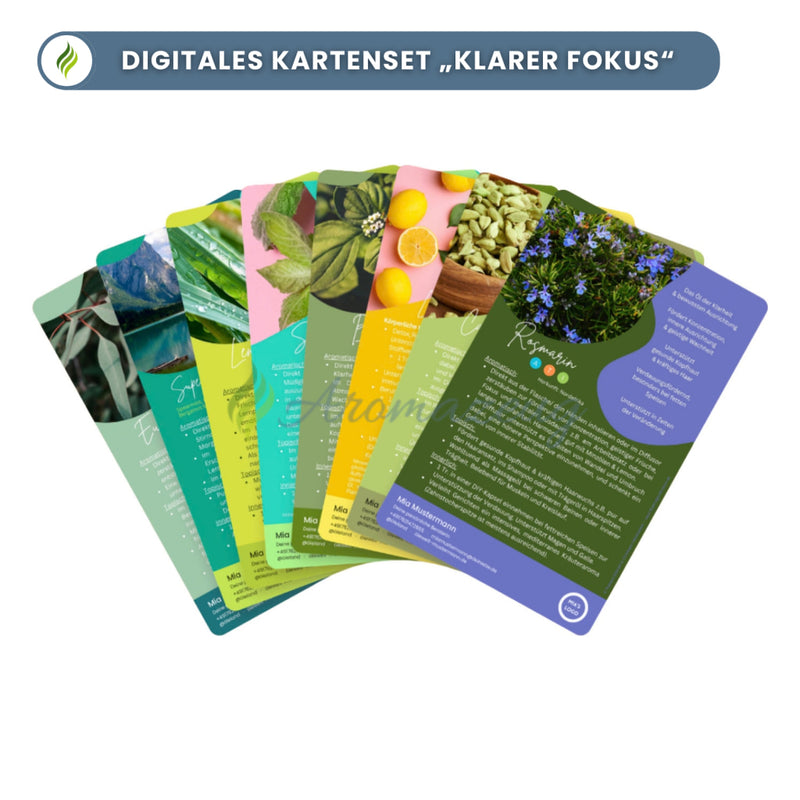 Laden Sie das Bild in Galerie -Viewer, DROPS OF MAGIC - Personalisierte digitale Infokarten zu ätherischen Ölen - Personalisiertes Infokartenset ’Klarer
