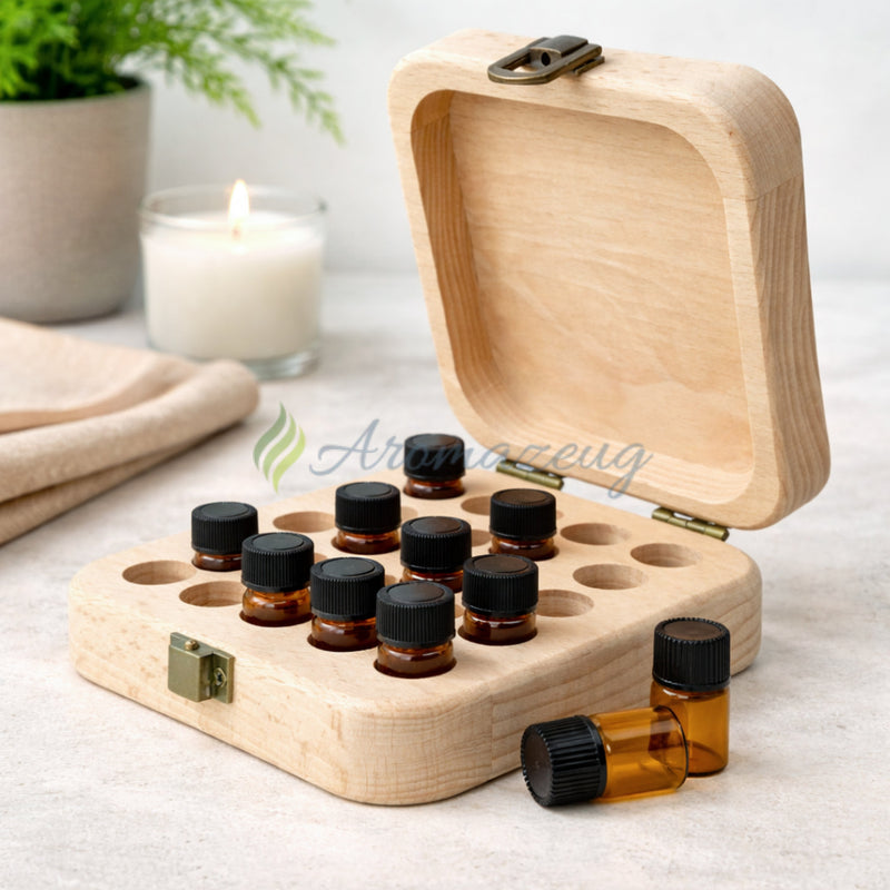 Laden Sie das Bild in Galerie -Viewer, MARA Aufbewahrungskiste aus Pinienholz für 1 oder 2ml Flaschen Kisten
