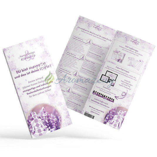 Faltbroschüre / Arbeitsmaterial für Human Design & ätherische Öle: Ich bin einzigartig und das ist meine Stärke (Kopie)