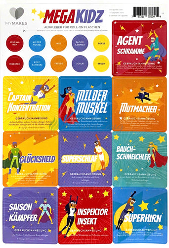 Mymakes Aufkleber: Mega Kidz (Deutsch) Aufkleber