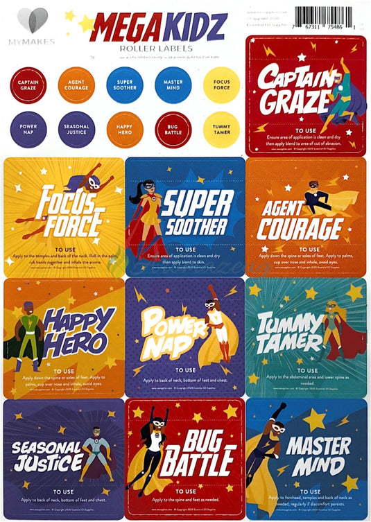 Mymakes Aufkleber: Mega Kidz (English) Aufkleber