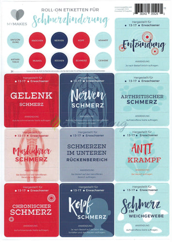 Mymakes Aufkleber: Roll-On Rezepte Für Schmerzlinderung Aufkleber