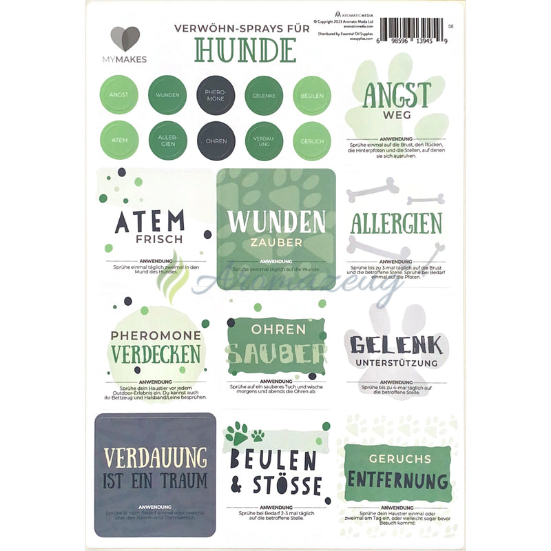 Laden Sie das Bild in Galerie -Viewer, Mymakes Aufkleber: Verwöhnsprays Für Hunde Aufkleber
