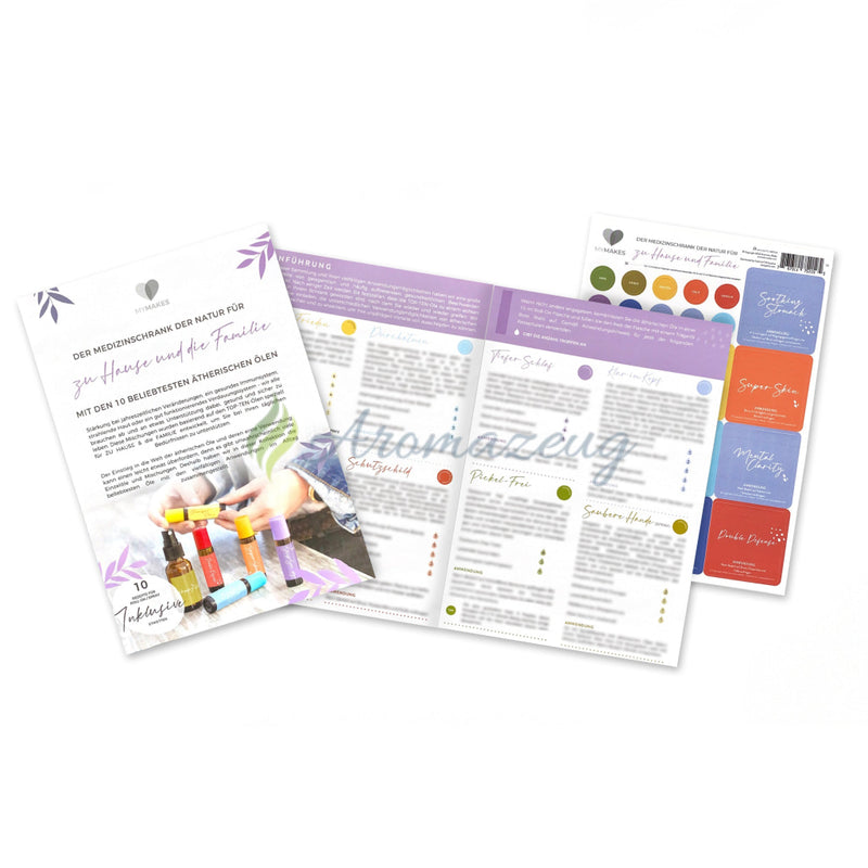 Laden Sie das Bild in Galerie -Viewer, Mymakes Faltblatt Für Roll-Ons &amp; Sprays: Medizinschrank Der Natur Zu Hause Und Die Familie Hefte
