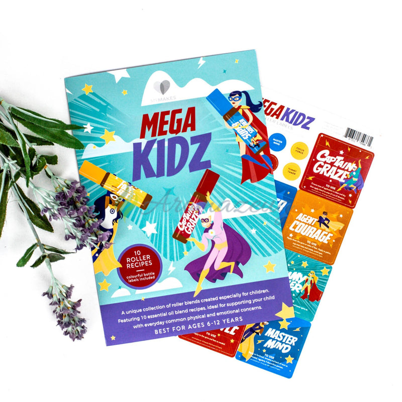 Laden Sie das Bild in Galerie -Viewer, Mymakes Faltblatt Für Roll-Ons &amp; Sprays: Mega Kidz Rezeptheft
