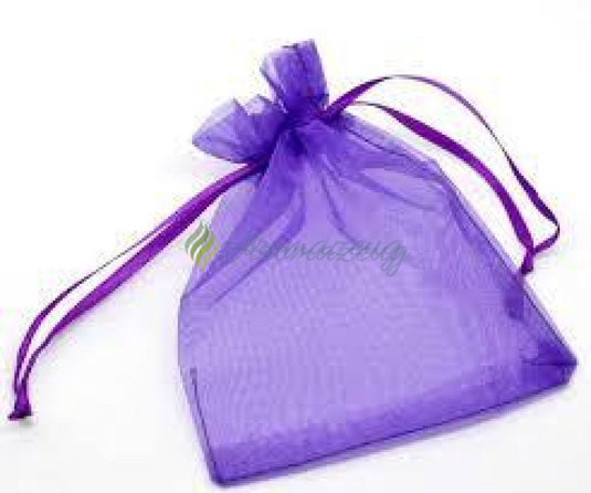 Organzasäckchen 9 X 12 Cm Als Geschenkbeutel - Paket Von 10 Lila