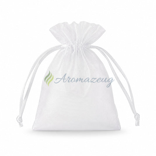Organzasäckchen 9 x 12 cm als Geschenkbeutel (Paket von 10) - Weiß - Taschen
