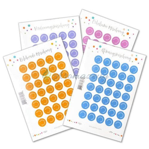 Aufkleber Für Flaschen Deutsch (Ölmischungen) - 35 Pro Seite