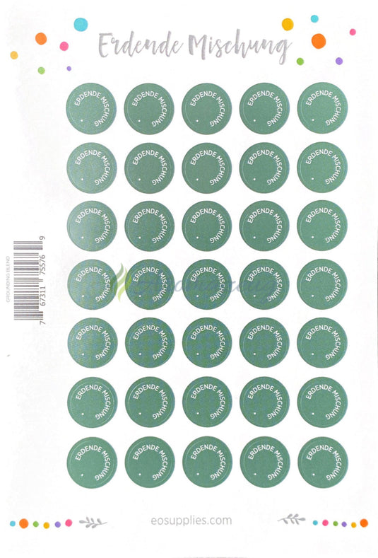 Aufkleber Für Flaschen Deutsch (Ölmischungen) - 35 Pro Seite
