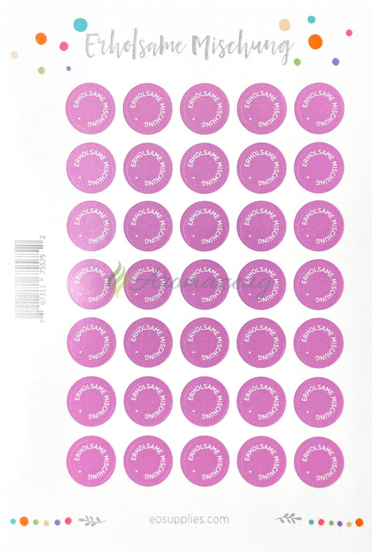 Aufkleber Für Flaschen Deutsch (Ölmischungen) - 35 Pro Seite