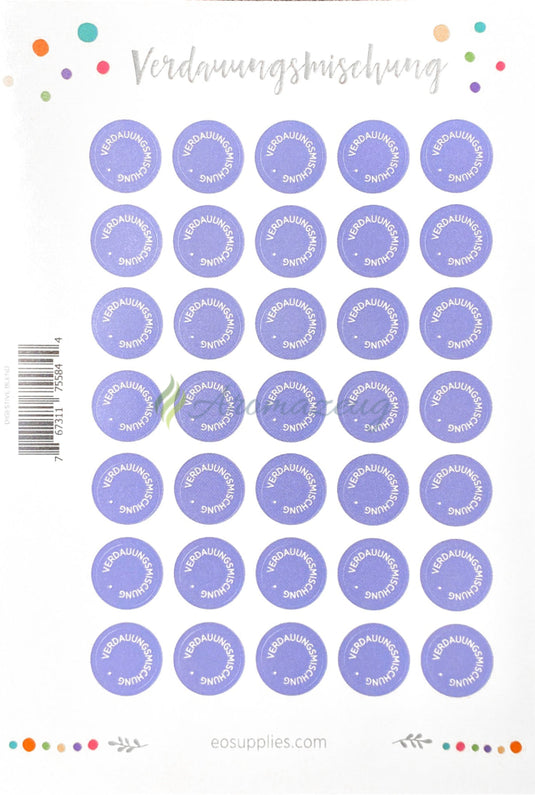 Aufkleber Für Flaschen Deutsch (Ölmischungen) - 35 Pro Seite