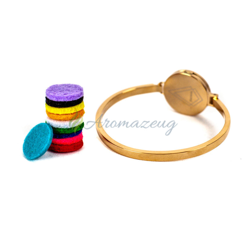 Laden Sie das Bild in Galerie -Viewer, Roségold Diffuserarmreif Mit Baum-Medaillon Zubehör
