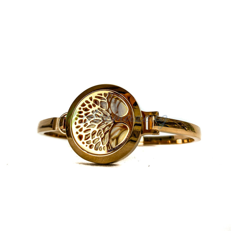 Laden Sie das Bild in Galerie -Viewer, Roségold Diffuserarmreif Mit Baum-Medaillon Zubehör
