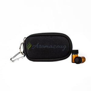 Schlüsselanhänger-Tasche Nylon Für 10 Probeflaschen Schwarz Tasche