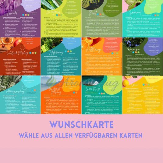 DROPS OF MAGIC - Personalisierte digitale Infokarten zu ätherischen Ölen - Personalisierte Wunschkarte (1 digitale