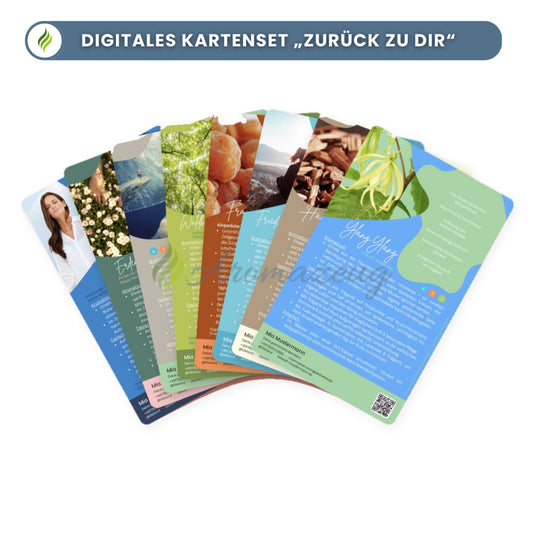 DROPS OF MAGIC - Personalisierte digitale Infokarten zu ätherischen Ölen - Personalisiertes Infokartenset ’Zurück zu