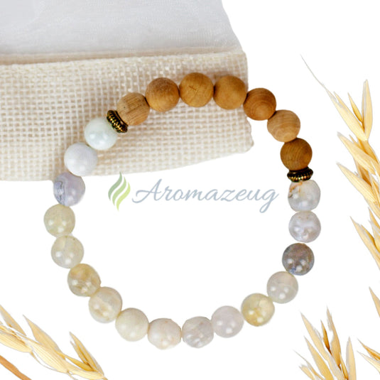 Limited Edition: Diffuser Armband ’Strand’ Mit Leinensäckchen Zubehör