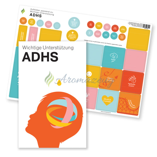 Aufkleber passend zu: Wichtige Unterstützung ADHS Vorteilsset: Aufkleberbogen + ADHS Broschüre Aufkleber