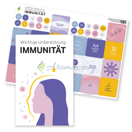 Aufkleber passend zu: Wichtige Unterstützung Immunität Vorteilsset: Aufkleberbogen + Immunität Broschüre Aufkleber
